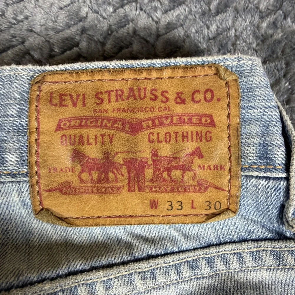 Levis 511 Jeans Mens 33x30 Blue Denim Straight Faded Light Wash Stretch Workwear